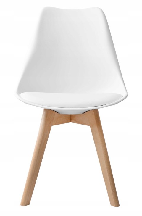 KRZESŁO SKANDYNAWSKIE DREWNIANE NOGI DO SALONU KUCHNI Z PODUSZKĄ 4 SZTUKI