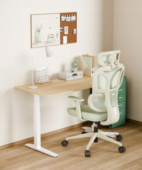 Krzesło Biurowe Fotel Gamingowy Ergonomiczne Odchylane Siatka Oddychające