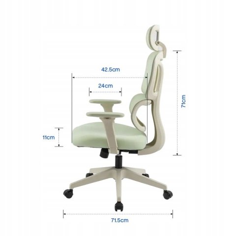 Krzesło Biurowe Fotel Gamingowy Ergonomiczne Odchylane Siatka Oddychające