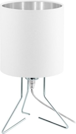 Lampa Nocna stołowa Metalowa Nowoczesna Biała E14