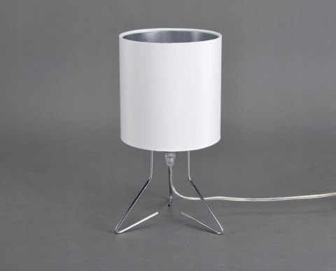 Lampa Nocna stołowa Metalowa Nowoczesna Biała E14