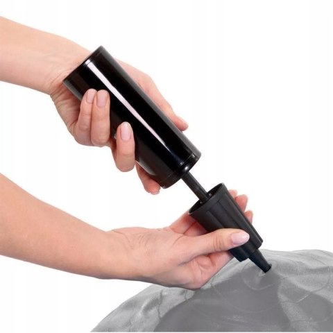 Piłka gimnastyczna Fitness z pompką ręczną szara 65cm Wielofunkcyjna