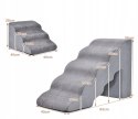 Schody dla psa Costway 5 56 cm 30 kg Wielofunkcyjne Antypoślizgowe