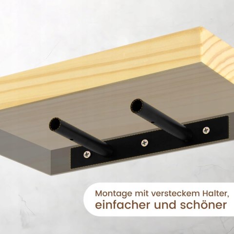 Drewniany regał ścienny wisząca półka do kuchni salon sypialni łatwy montaż