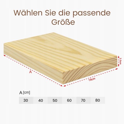Drewniany regał ścienny wisząca półka do kuchni salon sypialni łatwy montaż
