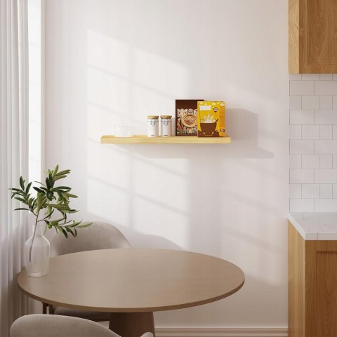 Drewniany regał ścienny wisząca półka do kuchni salon sypialni łatwy montaż