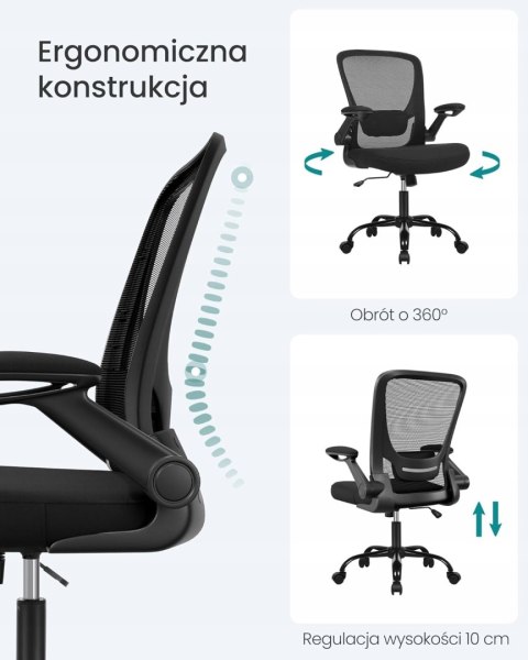 Fotel Biurowy Krzesło biurowe ergonomiczne regulacja wysokości Obrotowe