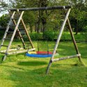Huśtawka do ogrodu bocianie gniazdo kolorowa dla dzieci dorosłych solidna