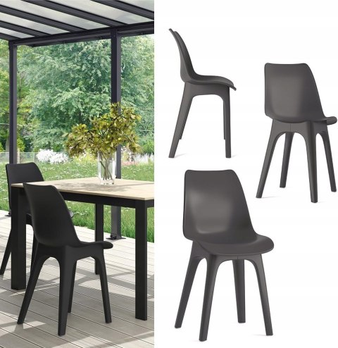 Krzesła ogrodowe Eolo odporne na warunki atmosferyczne zestaw 2szt stylowe