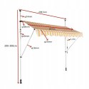 MARKIZA BALKONOWA TARASOWA ROZPOROWA REGULACJA WYSKOŚCI 300x120 CM