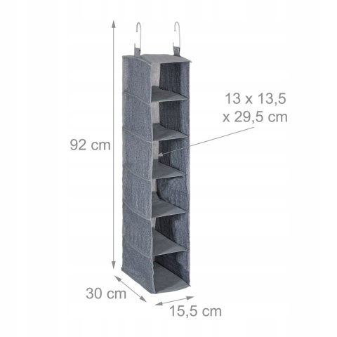 Organizer do szafy wiszący 6przegródek regał na ubrania oszczędność miejsca