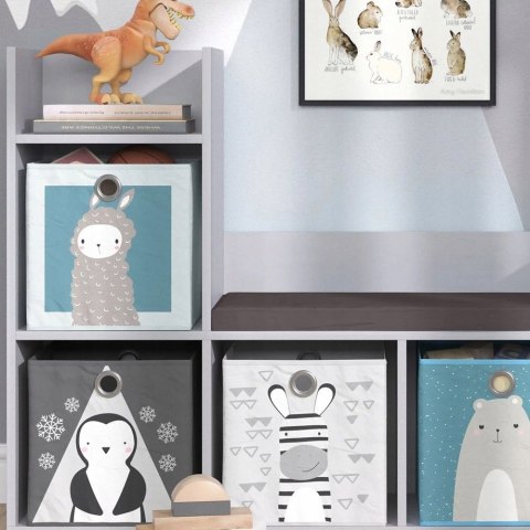 Regał Półka Dla Dzieci Na Zabawki Książki Funkcjonalna Z Siedziskiem Biały