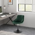 Stołki barowe hokery designerskie aksamitny ciemnozielone stopni zestaw