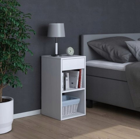 Szafka Nocna Stolik Boczny Z 1 Szufladą I Otwartymi Półkami Klasyczna Mała