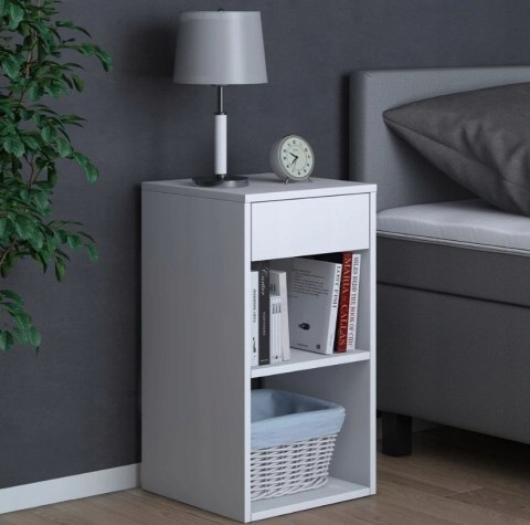 Szafka Nocna Stolik Boczny Z 1 Szufladą I Otwartymi Półkami Klasyczna Mała