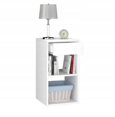 Szafka Nocna Stolik Boczny Z 1 Szufladą I Otwartymi Półkami Klasyczna Mała