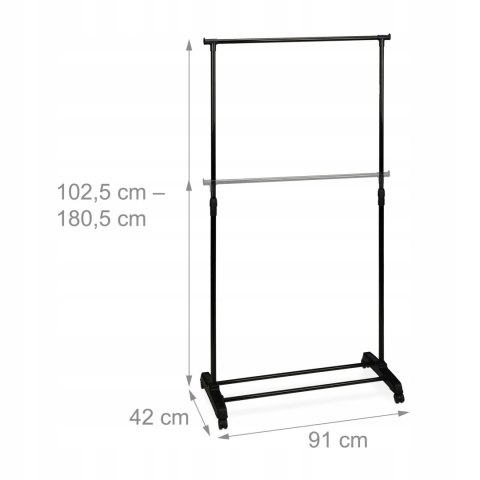 WIESZAK NA UBRANIA WIESZAK STOJĄCY GARDEROBA DO PRZEDPOKOJU NA KÓŁKACH