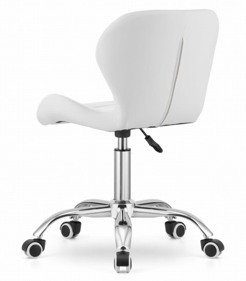 Krzesło obrotowe AVOLA ekoskóra - białe