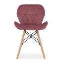 Krzesło LAGO Aksamit - ciemny róż x 4