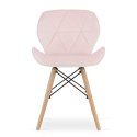 Krzesło LAGO Aksamit - róż x 2
