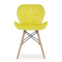 Krzesło LAGO Aksamit - żółte x 2