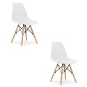 Krzesło OSAKA białe / nogi naturalne x 2