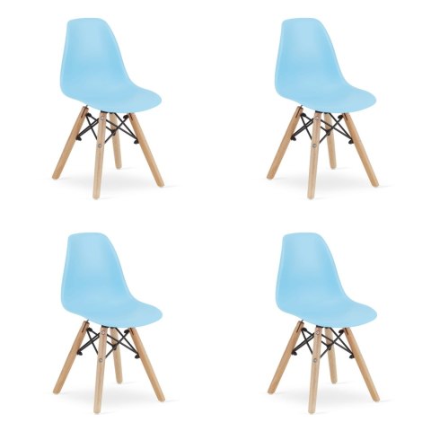 Krzesło ZUBI - niebieskie x 4