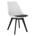Krzesło MARK biało czarne / nogi czarne x 3