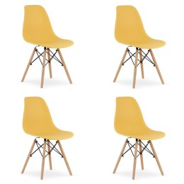 Krzesło OSAKA musztarda / nogi naturalne x 4