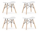 Taboret KORFU - biały x 4