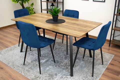 Krzesło KARA - granat aksamit x 3