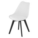 Krzesło MARK - białe / nogi czarne x 3