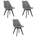 Krzesło MARK - grafitowe / nogi czarne x 3