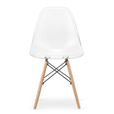 Krzesło OSAKA przezroczyste / nogi naturalne x 3