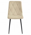 Krzesło LIBRA - jasny beż aksamit / nogi czarne x 1