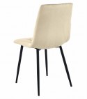Krzesło LIBRA - jasny beż aksamit / nogi czarne x 3