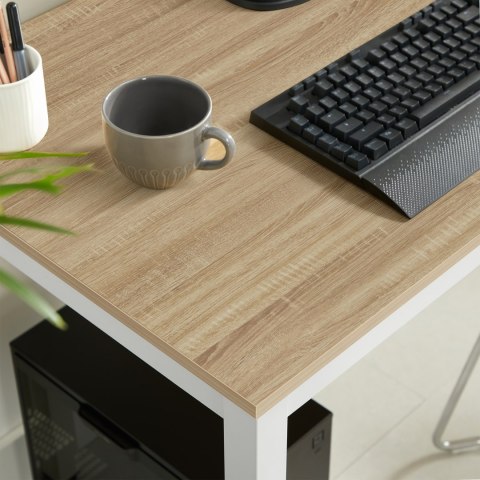 Stół TESSA 120cm x 60cm - dąb / białe nogi