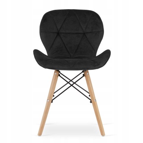 Zestaw stół okrągły TODI 60cm czarny + 2 krzesła LAGO czarne