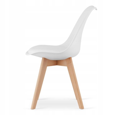 Zestaw stół prostokątny ADRIA 120x80cm biały + 4 krzesła MARK białe