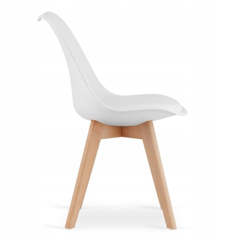 Zestaw stół prostokątny ADRIA 120x80cm biały + 4 krzesła MARK białe