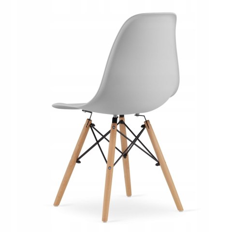 Zestaw stół prostokątny ADRIA 120x80cm biały + 6 krzeseł OSAKA szare