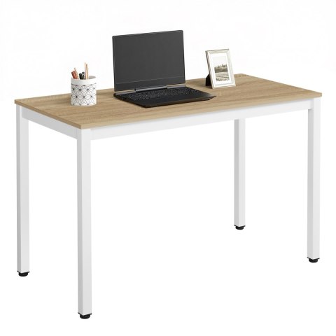 Zestaw stół prostokątny TESSA 120x60cm dąb + 4 krzesła OSAKA białe