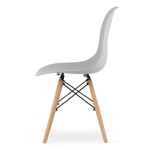 Zestaw stół prostokątny TESSA 120x60cm dąb + 4 krzesła OSAKA szare