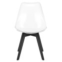 Krzesło MARK - przezroczyste / nogi czarne x 1