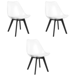 Krzesło MARK - przezroczyste / nogi czarne x 3