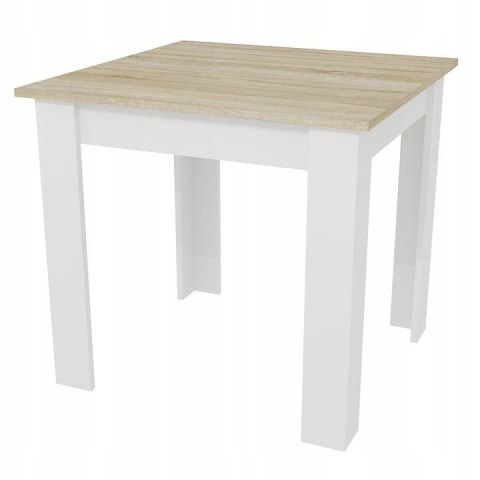 Zestaw stół kwadratowy 80x80cm dąb sonoma + 4 krzesła MARK czarne