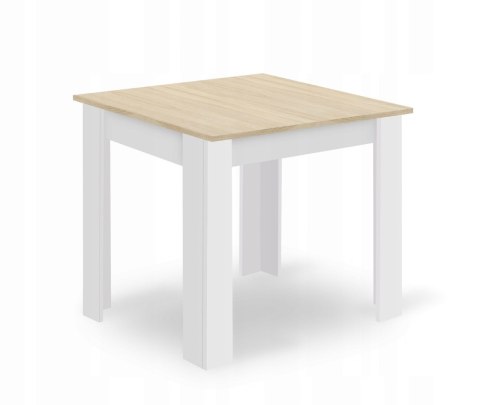 Zestaw stół kwadratowy 80x80cm dąb sonoma + 4 krzesła OSAKA czarne