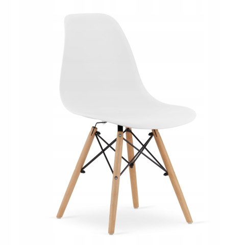 Zestaw stół okrągły TODI 60cm biały + 2 krzesła OSAKA białe