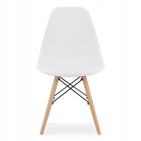 Zestaw stół okrągły TODI 80cm biały + 3 krzesła OSAKA białe