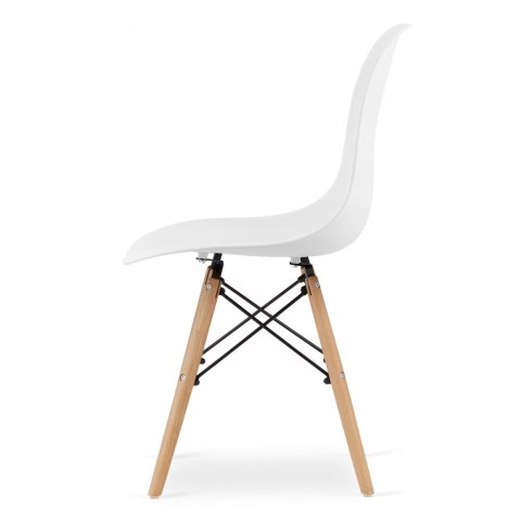 Zestaw stół prostokątny 120x80cm dąb sonoma + 4 krzesła OSAKA białe